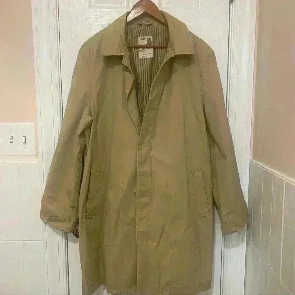 Vintage Old Navy Khaki Trench Coat Size M